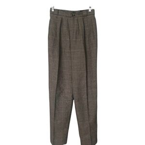 Vintage Pleated Plaid Wool Pants Giorgio Saint Angelo
